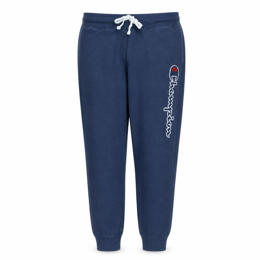 Front view of Champion Men's Blue XL Logo Sweatpants Joggers Comfy Casual