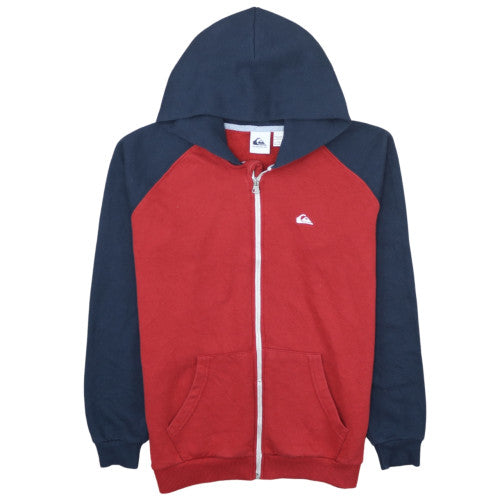 Quiksilver Mens Red Full Zip Fleece Hoodie XL