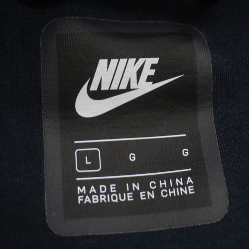 Nike Men's Navy Full Zip Hoodie L BARCA Logo Athletic Style