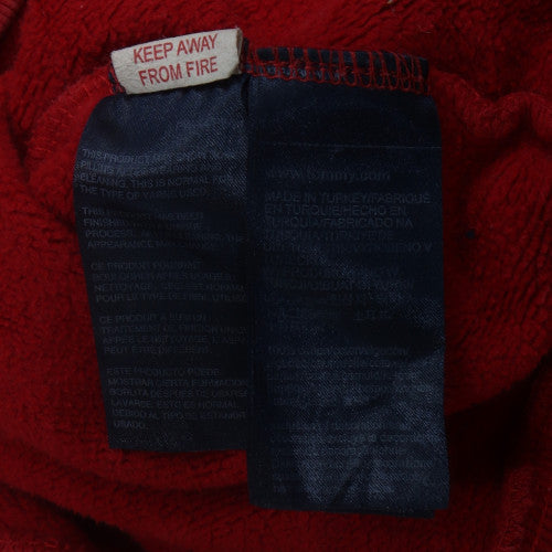 Tommy Jeans Men’s Red Pullover Hoodie M Logo Graphic Fleece