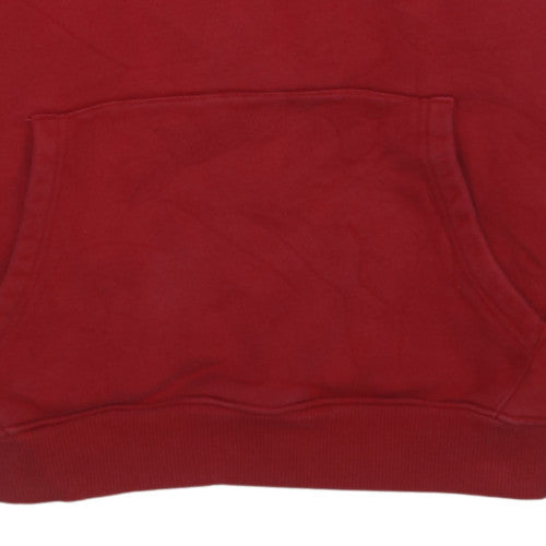 Tommy Jeans Men’s Red Pullover Hoodie M Logo Graphic Fleece