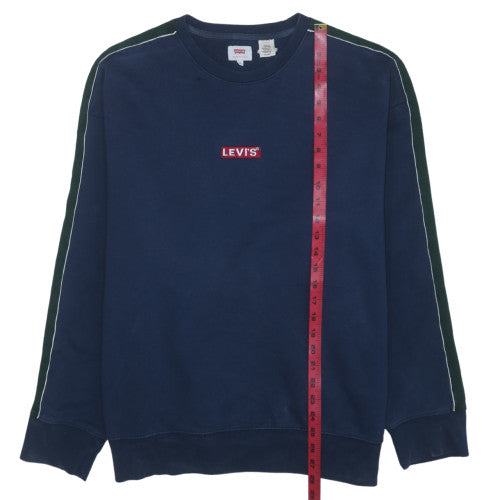 Levi's Men's Blue XL Pullover Sweatshirt Logo Crew Neck Fleece