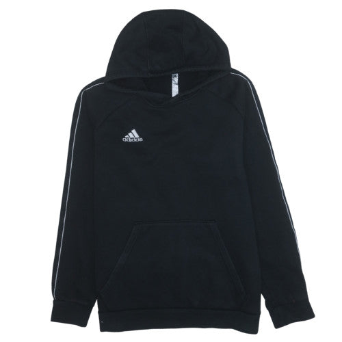 adidas Men Black Pullover Hoodie Fleece Regular Fit Size L