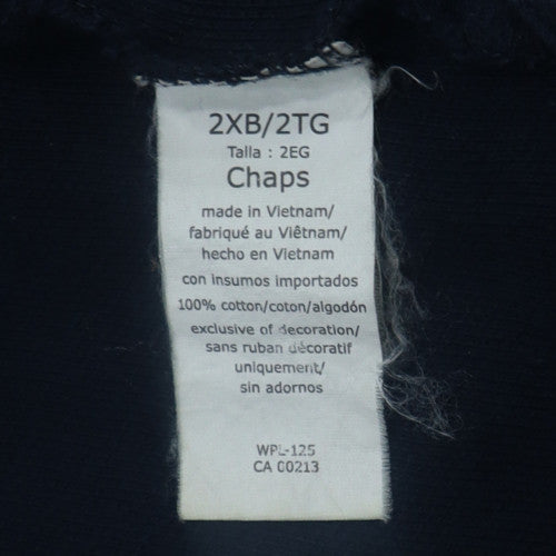 Chaps Men's Black 2XL Cotton Polo Shirt Classic Fit