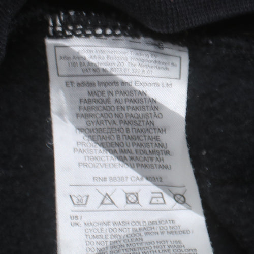 Adidas Men's Black Small Pullover Logo Sweatshirt
