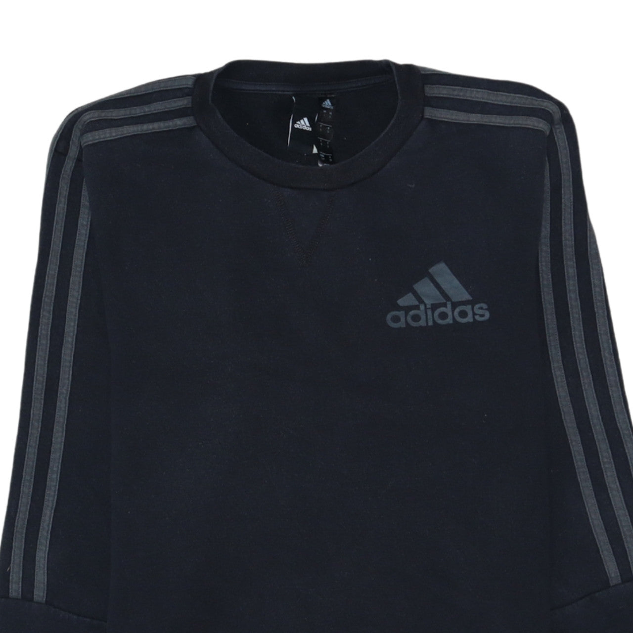 Adidas Men's Black Small Pullover Logo Sweatshirt