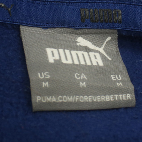 Puma Men's Blue Pullover Hoodie Medium Fleece Sportswear