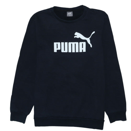 Puma Men's Black Large Pullover Crew Neck Graphic Sweatshirt