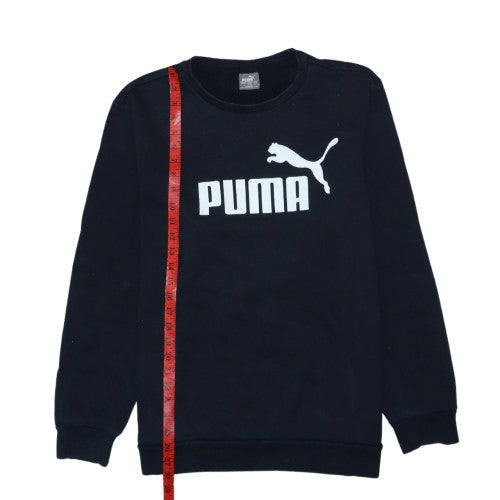 Puma Men's Black Large Pullover Crew Neck Graphic Sweatshirt