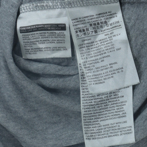 Levi's Men's Grey XL Logo Crew Neck Short Sleeve T-Shirt