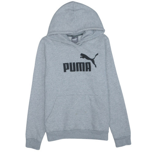 Puma Womens Grey Logo Pullover Hoodie Size 14