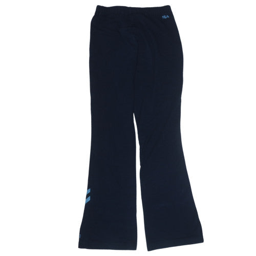 Fila Womens Blue Flared Track Pants Size 14 Cotton Blend