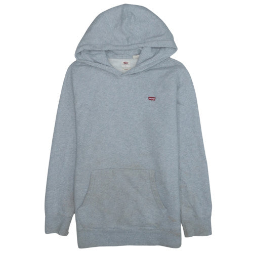 Levi's Men's Grey Pullover Hoodie Size M Regular Fit Logo Fleece