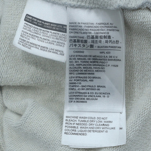 Levi's Men's Grey Pullover Hoodie Size M Regular Fit Logo Fleece