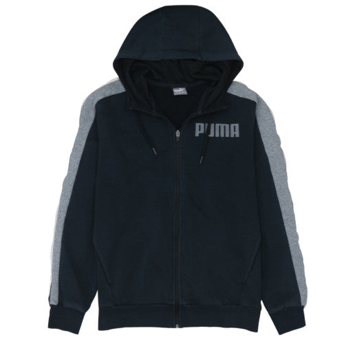 Puma Men's Black Full Zip Hoodie Medium Sports Fleece Jacket
