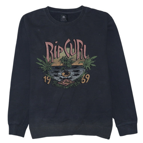Rip Curl Men's Black Graphic Pullover Sweatshirt Size M