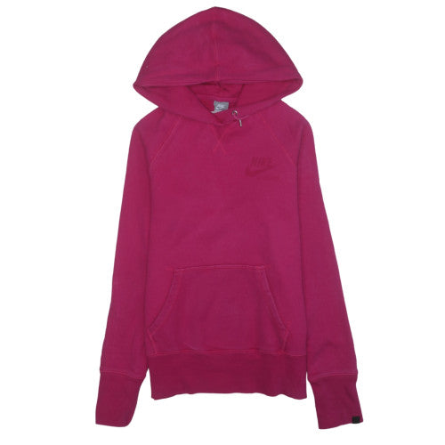 Nike Womens Pink Pullover Hoodie Large 100% Cotton Sportswear