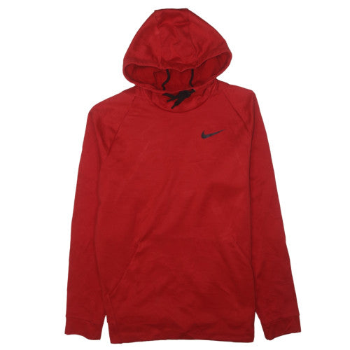 Nike Men's Red Dri-FIT Pullover Hoodie L Sports Training