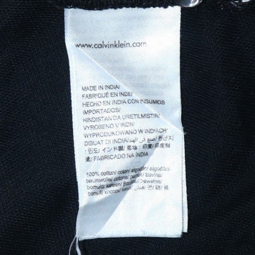 Calvin Klein Men's Black 2XL Pima Cotton Short Sleeve Polo Shirt