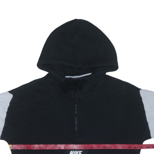 Nike Air Men's Black M Pullover Hoodie 1/2 Zip Fleece Sweatshirt