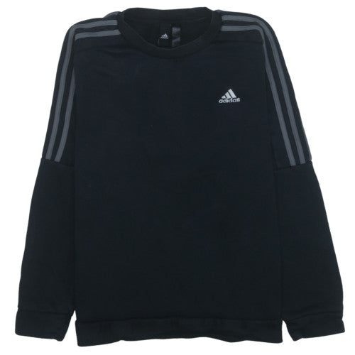 adidas Men’s Black Crew Neck Pullover Sweatshirt M Sports Fleece