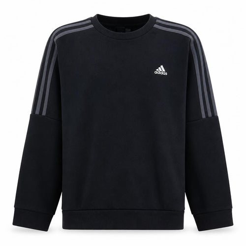 adidas Men’s Black Crew Neck Pullover Sweatshirt M Sports Fleece