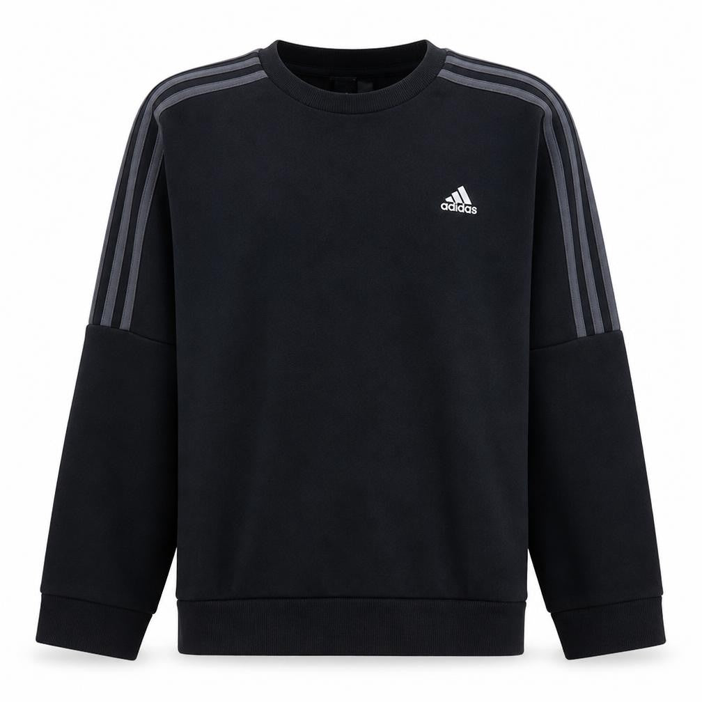 adidas Men’s Black Crew Neck Pullover Sweatshirt M Sports Fleece