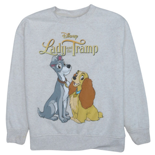 Disney Women’s Beige Lady and the Tramp Pullover Sweatshirt 2XS
