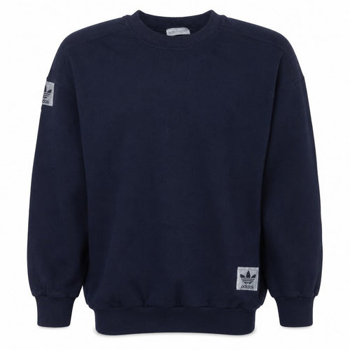 Adidas Mens Blue Crew Neck Sweatshirt L Regular Fit Vintage Logo