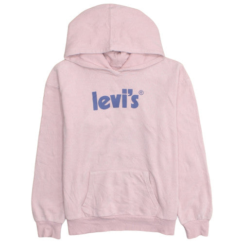 Levi's Girls Pink Logo Pullover Hoodie Size 14 Years Fleece Hooded Sweatshirt