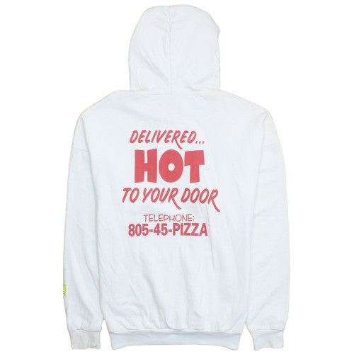 Quiksilver Stranger Things White Cotton Hoodie Women L Pullover Graphic