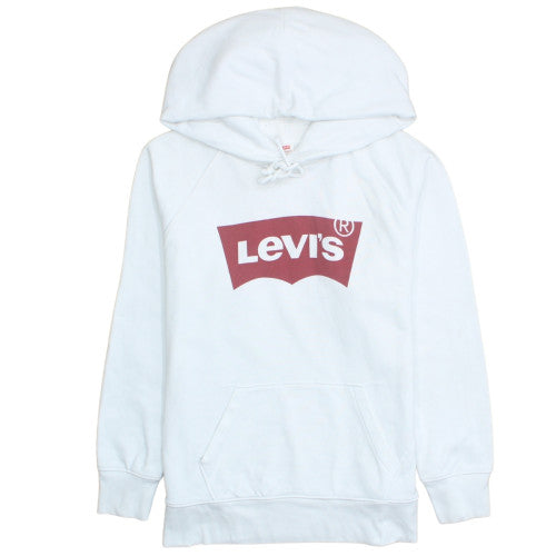 Levi's Men's White Logo Pullover Hoodie Size M