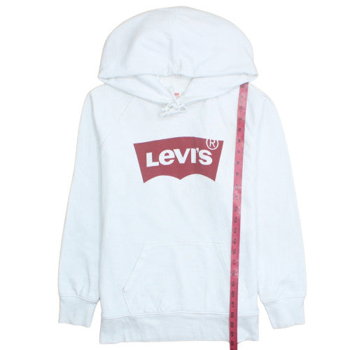 Levi's Men's White Logo Pullover Hoodie Size M