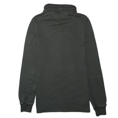 Tommy Jeans Men's Green L Sweatshirt with High Neck Graphic Print