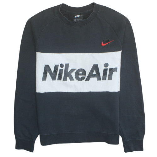 Nike Men's Black Crew Neck Pullover Sweatshirt Size S Cotton Blend