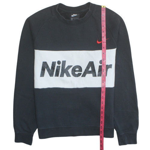 Nike Men's Black Crew Neck Pullover Sweatshirt Size S Cotton Blend