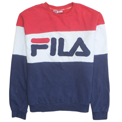 FILA Mens Multicoloured Crew Neck Pullover Sweatshirt XL