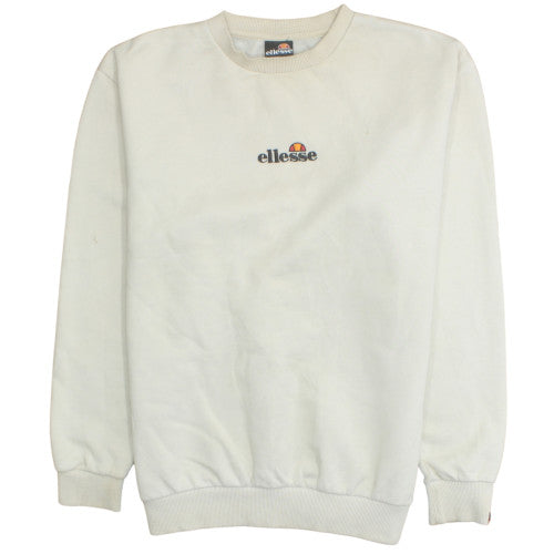 Ellesse Men's Beige Crew Neck Pullover Sweatshirt L Regular Fit