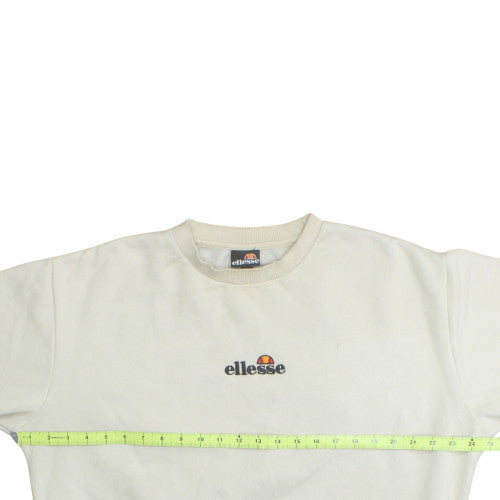Ellesse Men's Beige Crew Neck Pullover Sweatshirt L Regular Fit