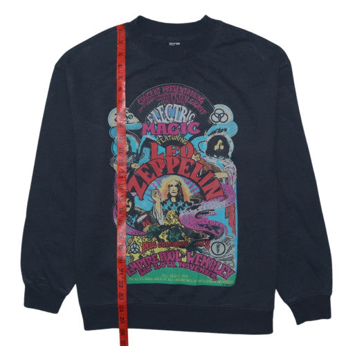 Led Zeppelin Women's Black Cotton Blend Pullover Sweatshirt Size 6