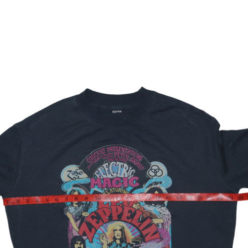 Led Zeppelin Women's Black Cotton Blend Pullover Sweatshirt Size 6
