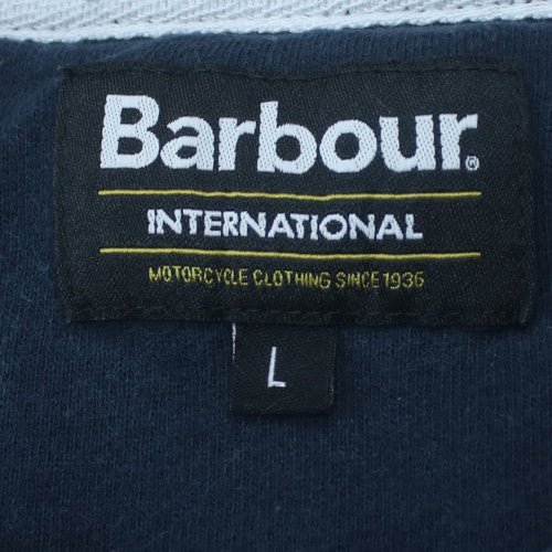 Barbour International Navy Women's L Sweatshirt Crew Neck Cotton Blend