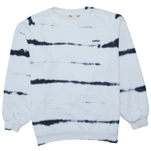 Levi's Womens White Tie-Dye Pullover Sweatshirt Size S