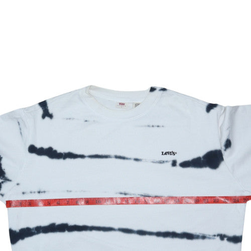 Levi's Womens White Tie-Dye Pullover Sweatshirt Size S