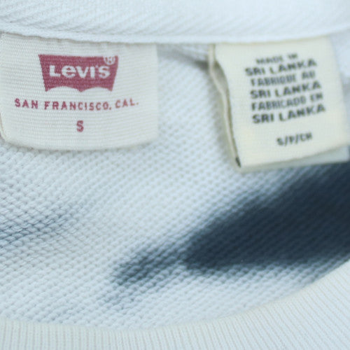 Levi's Womens White Tie-Dye Pullover Sweatshirt Size S