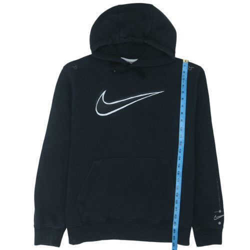 Nike Men's Black Medium Pullover Hoodie with Large Logo Print