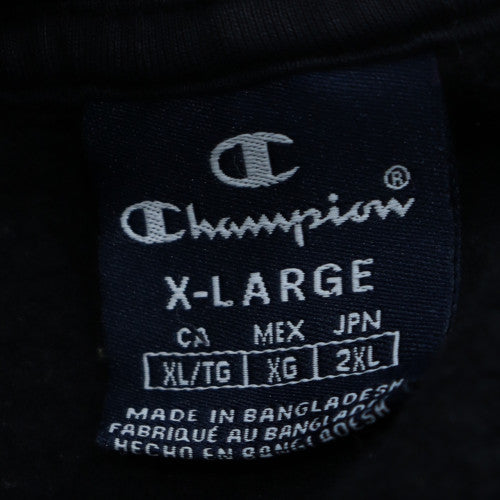 Champion Men's Black XL Pullover Hoodie Cotton Blend Fleece