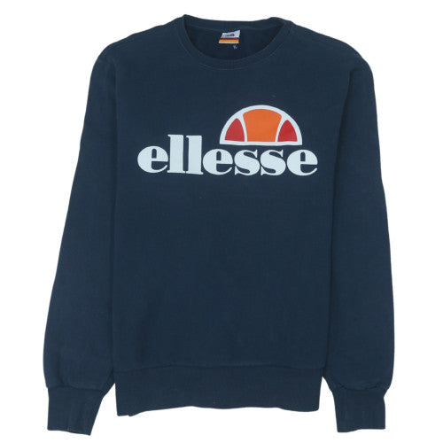 Ellesse Men’s Blue XL Pullover Logo Sweatshirt Retro Sportswear