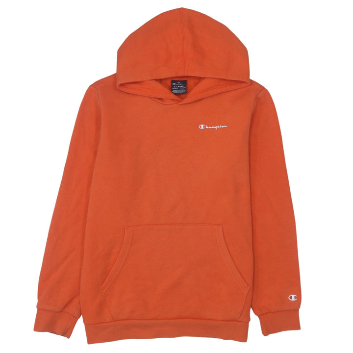 Champion Boys Orange Pullover Hoodie X-Large 13-14 Years Cotton Blend