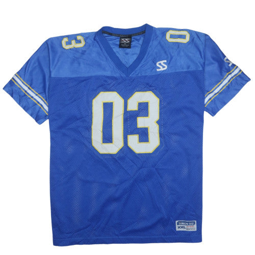 Simon Sez Men's Blue XL American Football Jersey Top
